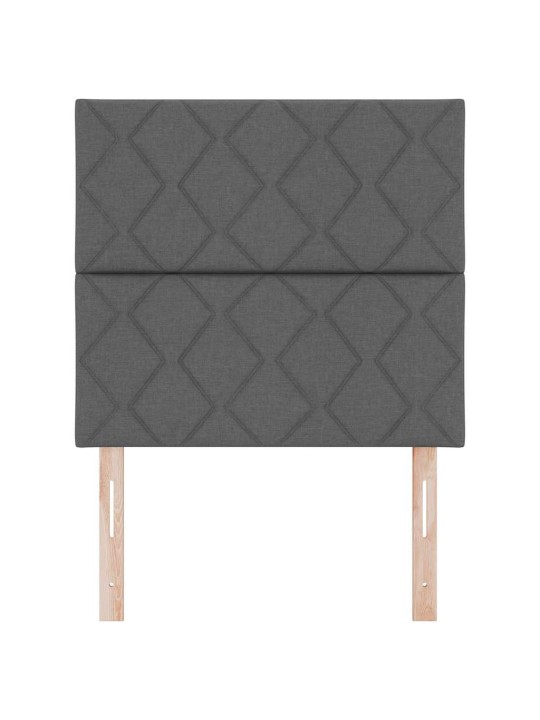 Auduma gultas galvgalis geometric tumši pelēka 100 cm audums