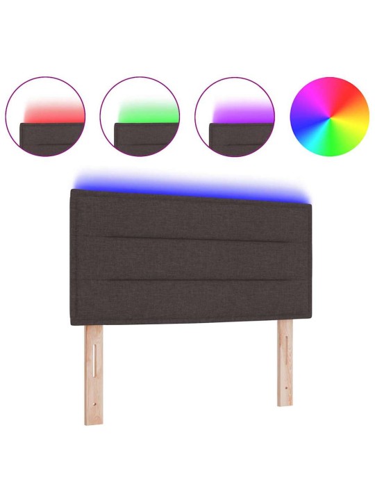 LED gultas galva ar galvas klāju tumši brūna 90 cm audums