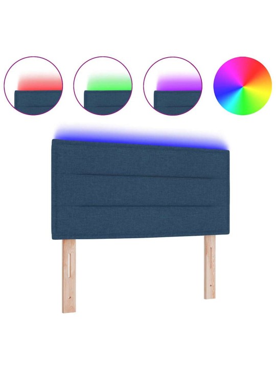 Led gultas galva ar led sloksnes lukturiem zila 90 cm audums