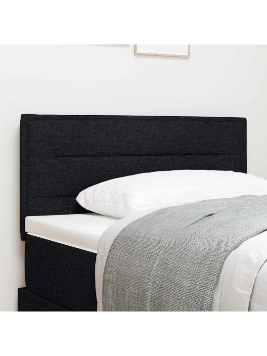 LED gultas galva ar LED sloksnes lukturiem melna 100 cm audums