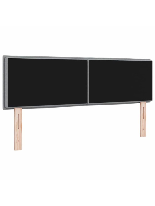 LED gultas galva ar galvas klāju gaiši pelēka 160 cm audums