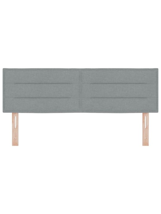 LED gultas galva ar galvas klāju gaiši pelēka 160 cm audums