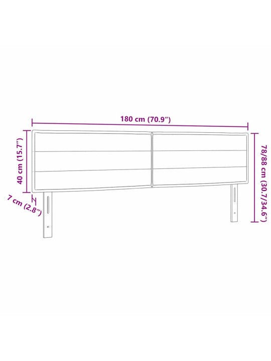 LED gultas galva ar galvas klāju tumši brūna 180 cm audums
