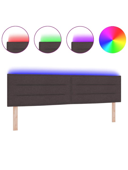 LED gultas galva ar galvas klāju tumši brūna 180 cm audums