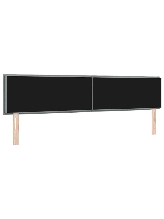 LED gultas galva ar galvas klāju gaiši pelēka 200 cm audums