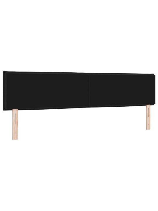 LED gultas galva ar LED sloksnes lukturiem melna 200 cm audums