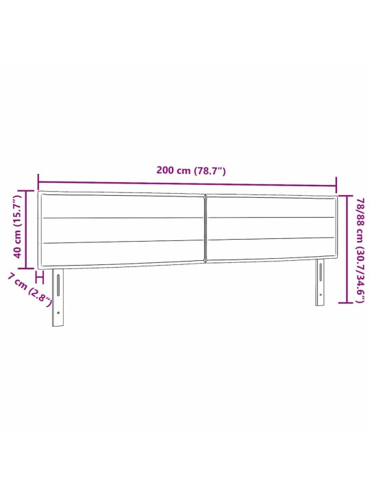 Led gultas galva ar led sloksnes lukturiem zila 200 cm audums