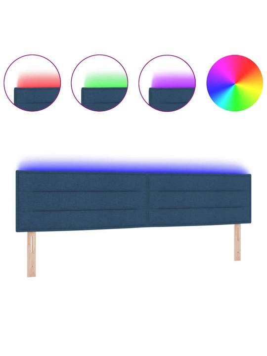 Led gultas galva ar led sloksnes lukturiem zila 200 cm audums