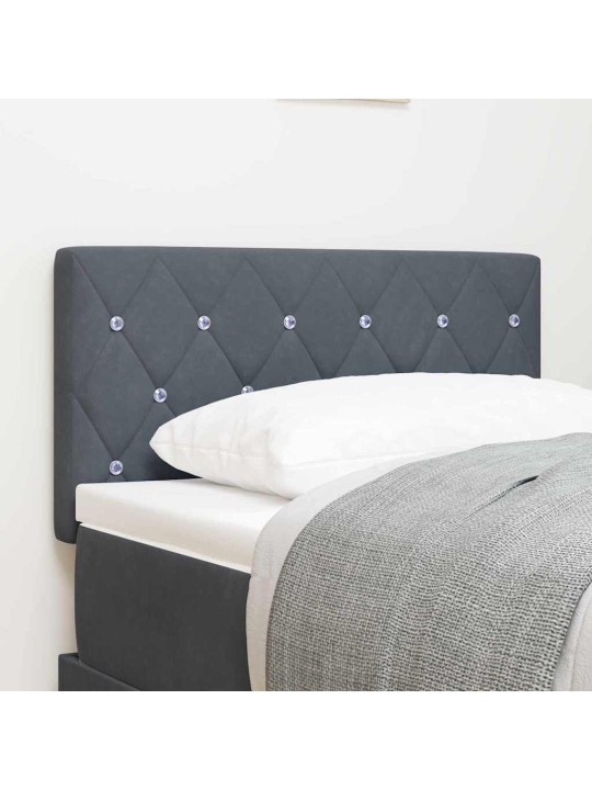 LED gultas galvgalis argyle manuāls tumši pelēka 80 cm samts