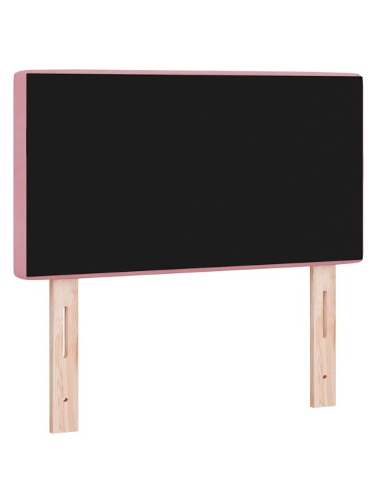 LED gultas galvgalis ar LED sloksnes lukturiem rozā 80 cm samts