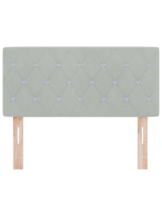 LED gultas galvgalis argyle manuāls gaiši pelēka 90 cm samts