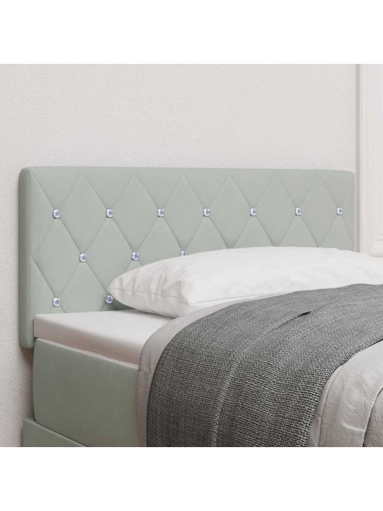 LED gultas galvgalis argyle manuāls gaiši pelēka 100 cm samts