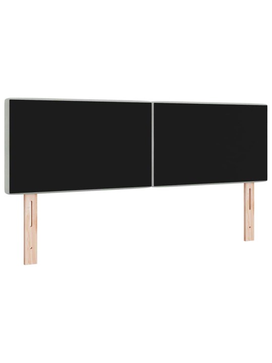 LED gultas galvgalis argyle manuāls gaiši pelēka 144 cm samts