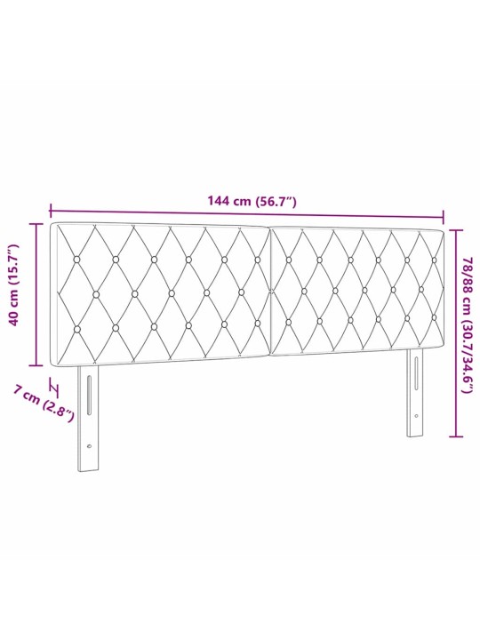 Led gultas galvgalis argyle manuāls tumši zila 144 cm samts