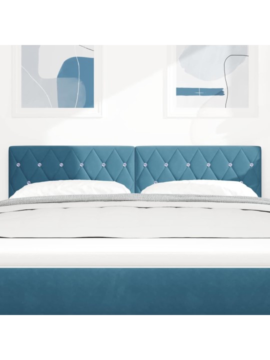 Led gultas galvgalis argyle manuāls tumši zila 80 cm samts