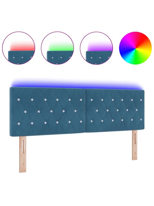 Led gultas galvgalis argyle manuāls tumši zila 80 cm samts