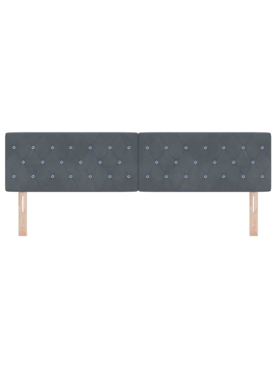 LED gultas galvgalis argyle manuāls tumši pelēka 90 cm samts