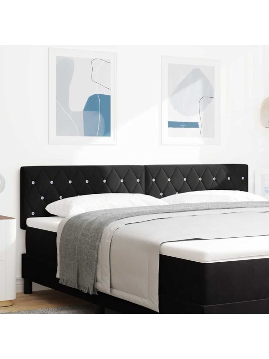 LED gultas galvgalis argyle ar galvas klāju melna 90 cm samts
