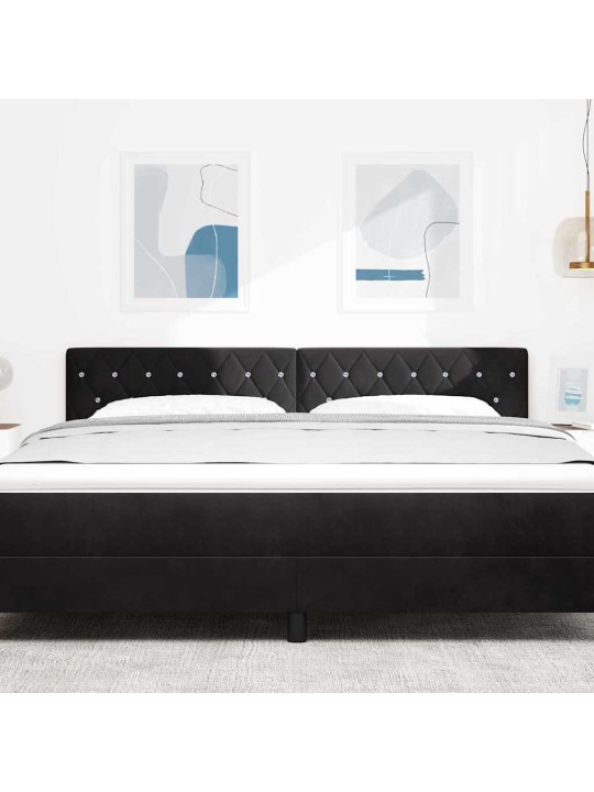 LED gultas galvgalis argyle ar galvas klāju melna 90 cm samts