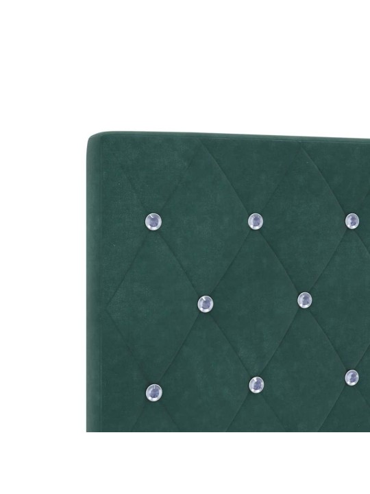 LED gultas galvgalis argyle manuāls tumši zaļa 90 cm samts