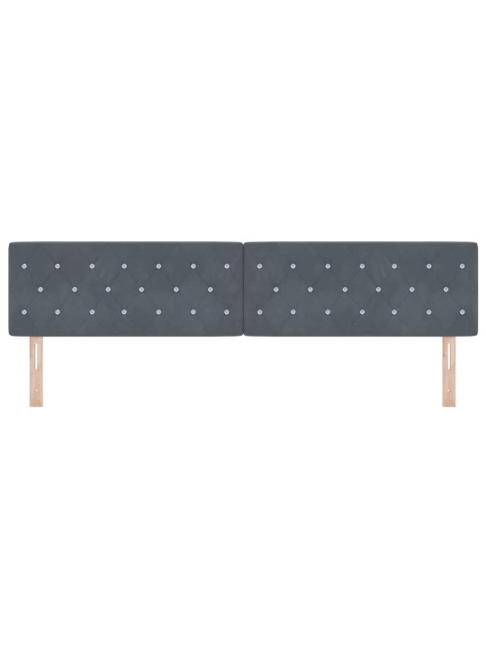 LED gultas galvgalis argyle manuāls tumši pelēka 100 cm samts