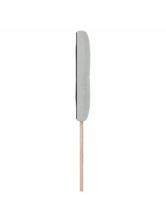 Galvgalis ar led sloksnes lukturiem gaiši pelēks 80 cm samts