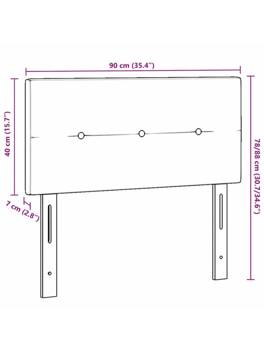 Led gultas galvgalis ar galvas klāju tumši brūna 90 cm audums