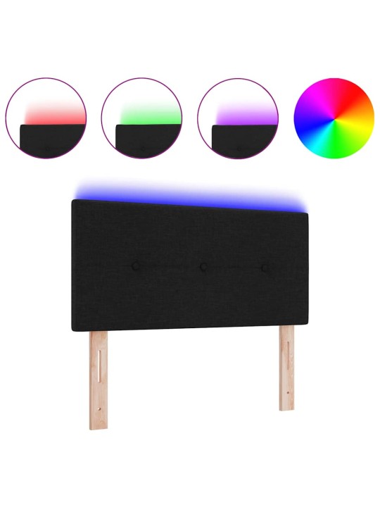 LED gultas galvgalis ar galvas klāju melna 100 cm audums