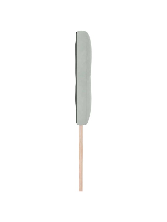 Galvgalis ar led sloksnes lukturiem gaiši pelēks 80 cm samts