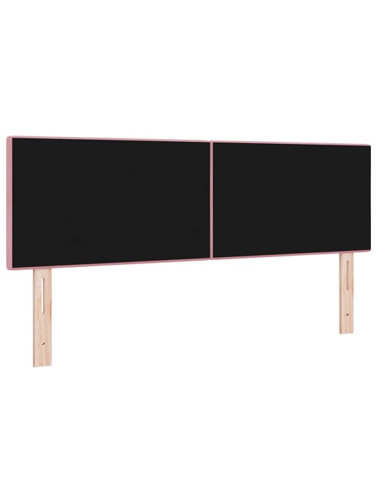 Galvgalis ar led sloksnes lukturiem regulējams rozā 80 cm samts