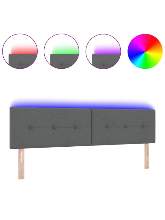 Led gultas galvgalis ar galvas klāju tumši pelēks 180 cm audums