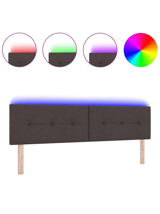 Led gultas galvgalis ar galvas klāju tumši brūna 180 cm audums