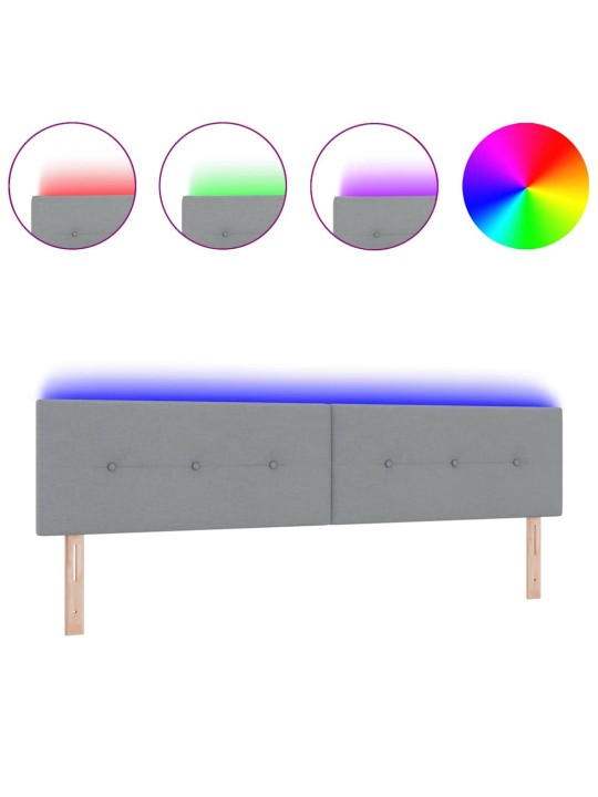 Led gultas galvgalis ar galvas klāju gaiši pelēka 200 cm audums