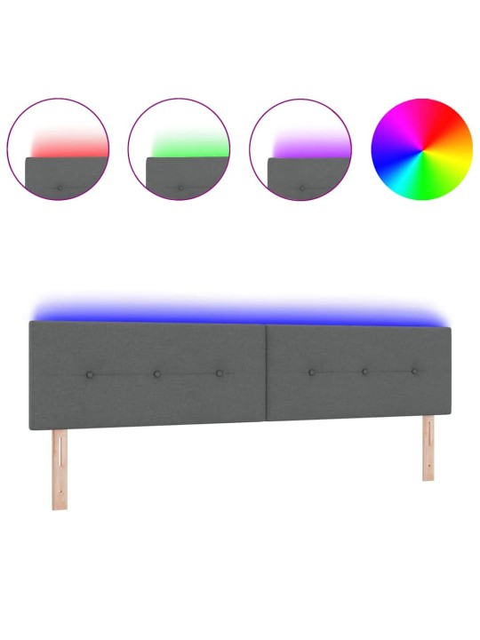 Led gultas galvgalis ar galvas klāju tumši pelēks 200 cm audums