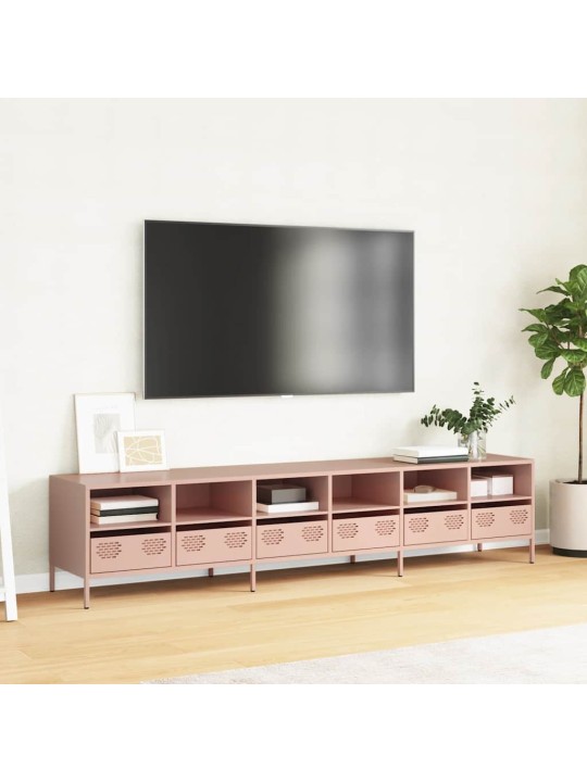 Tv skapītis, rozā, 202x39x43,5 cm, auksti velmēts tērauds