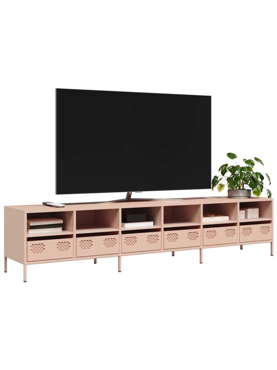 Tv skapītis, rozā, 202x39x43,5 cm, auksti velmēts tērauds