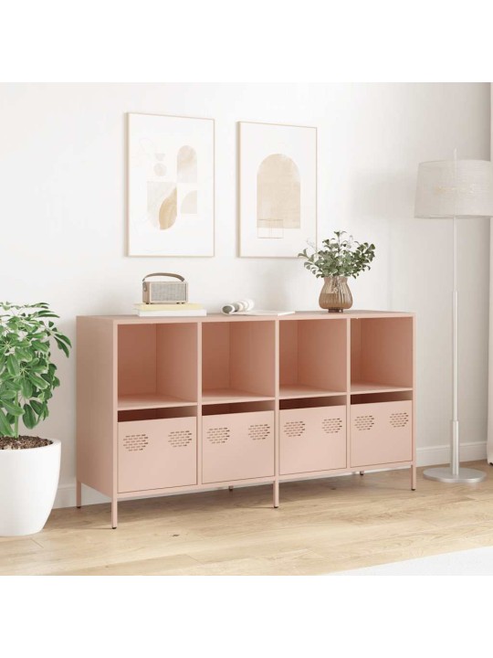 Kumode, rozā, 135x39x73,5 cm, auksti velmēts tērauds