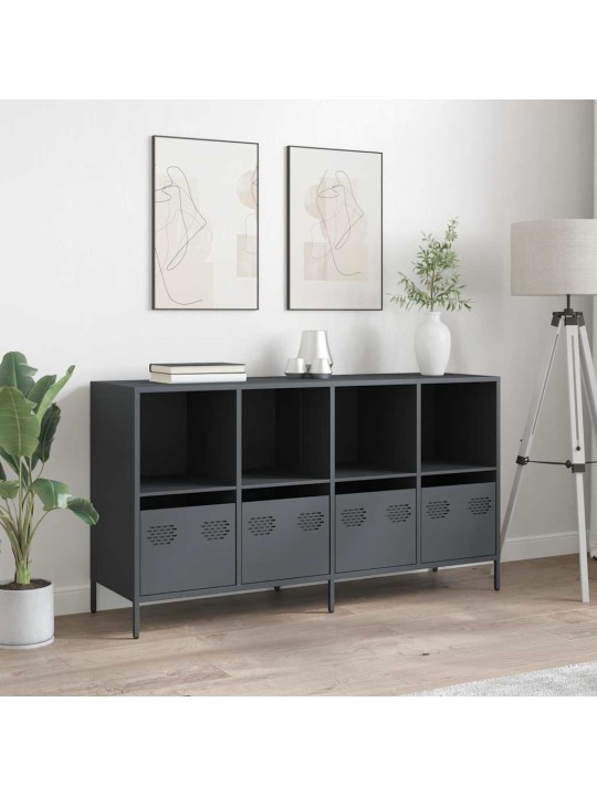 Kumode, antracītpelēka, 135x39x73,5 cm, auksti velmēts tērauds