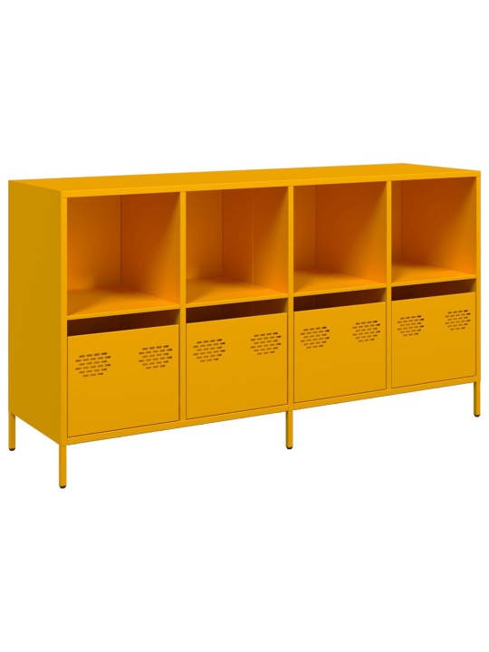Kumode, sinepju dzeltena, 135x39x73,5cm, auksti velmēts tērauds