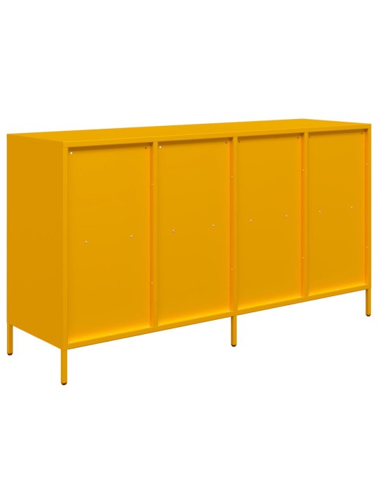 Kumode, sinepju dzeltena, 135x39x73,5cm, auksti velmēts tērauds