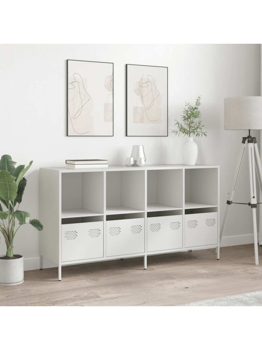 Kumode, balta, 135x39x73,5 cm, auksti velmēts tērauds