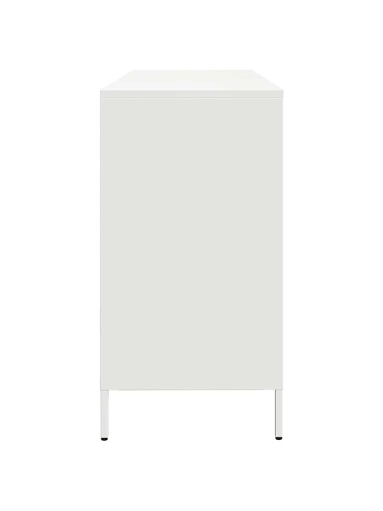 Kumode, balta, 135x39x73,5 cm, auksti velmēts tērauds