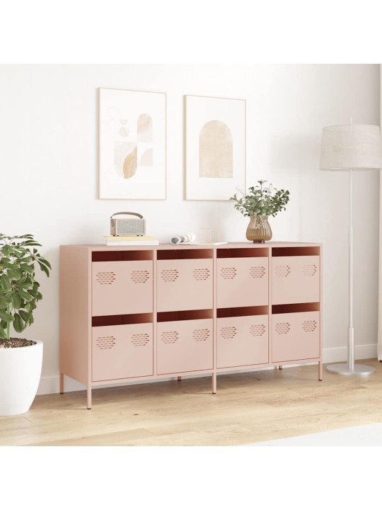 Kumode, rozā, 135x39x73,5 cm, auksti velmēts tērauds