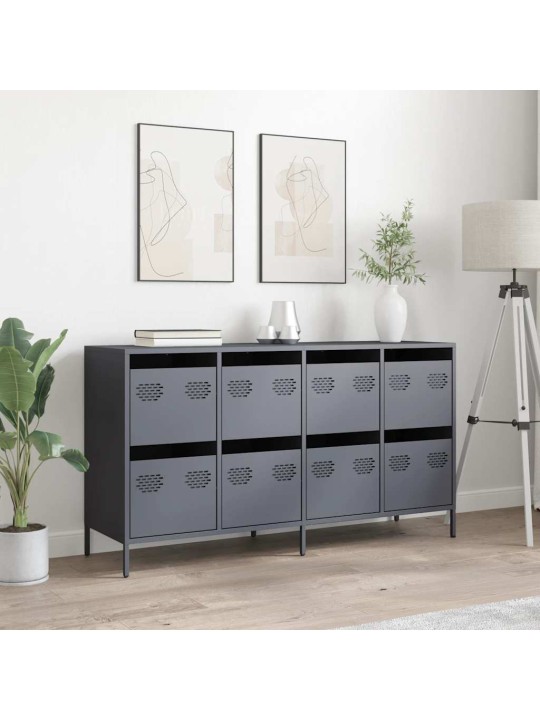 Kumode, antracītpelēka, 135x39x73,5 cm, auksti velmēts tērauds