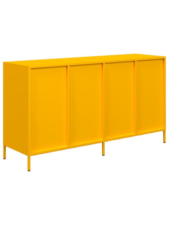 Kumode, sinepju dzeltena, 135x39x73,5cm, auksti velmēts tērauds