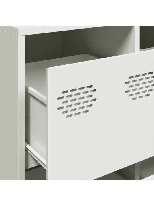 Kumode, balta, 135x39x73,5 cm, auksti velmēts tērauds