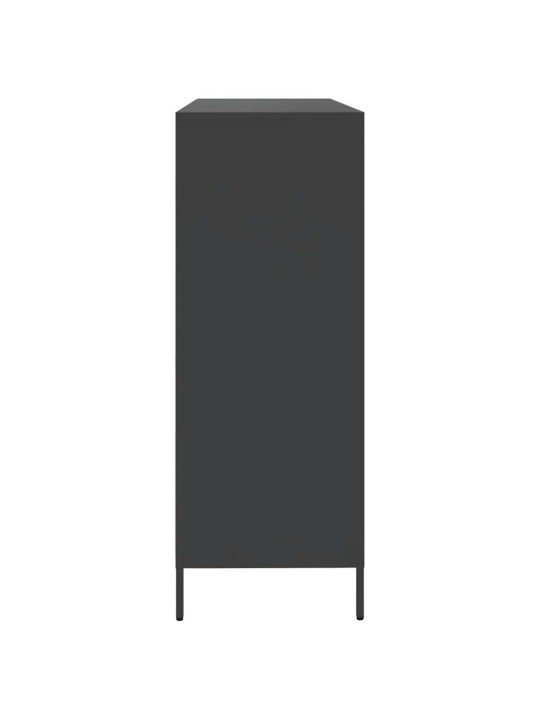 Kumode, melna, 135x39x103,5 cm, auksti velmēts tērauds