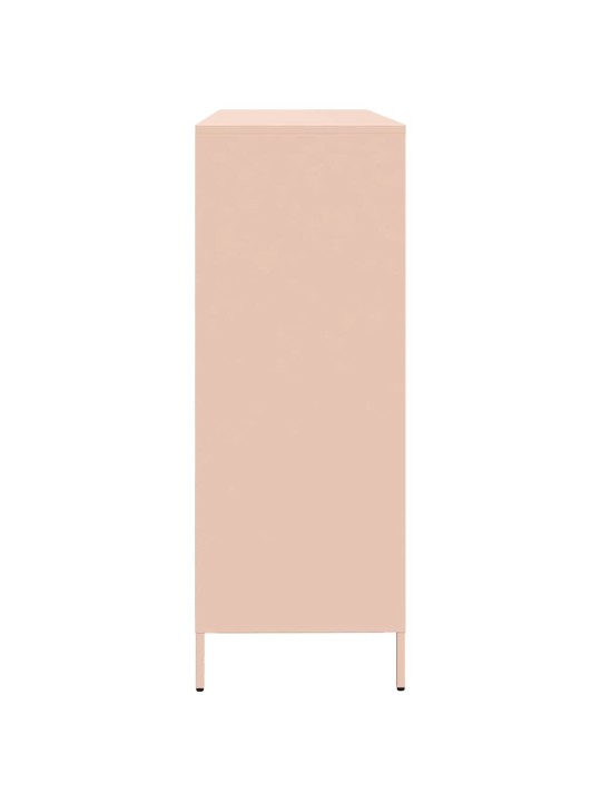 Kumode, rozā, 135x39x103,5 cm, auksti velmēts tērauds