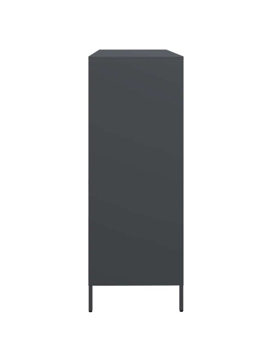 Kumode, antracītpelēka, 135x39x103,5 cm, auksti velmēts tērauds