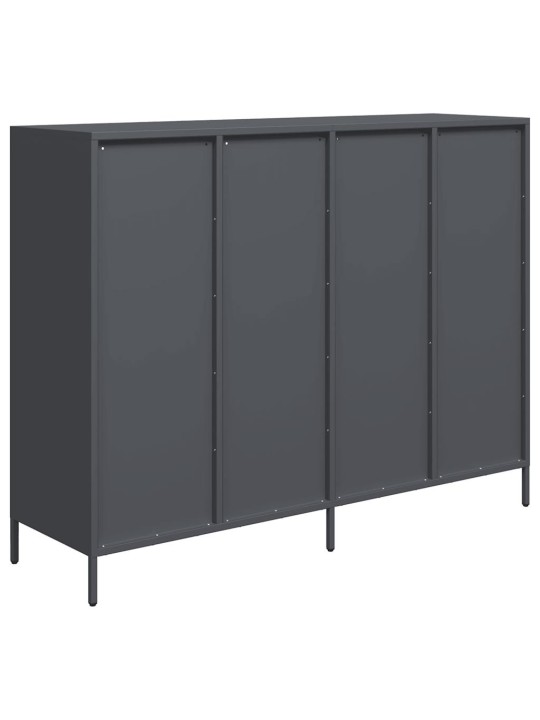 Kumode, antracītpelēka, 135x39x103,5 cm, auksti velmēts tērauds